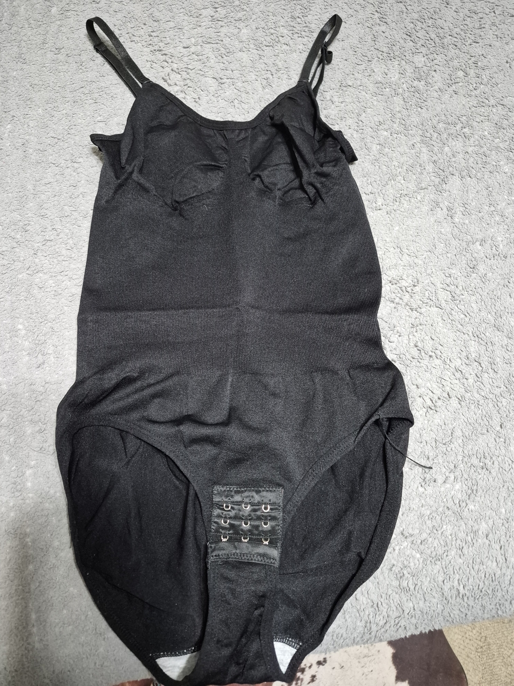 Black Shapewear Bodysuit with Adjustable Straps